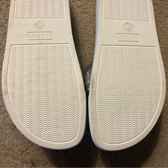 Nope 3 Silver Sandals by Nine West® - Picture 9 of 9